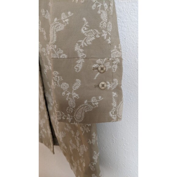 Piazza Sempione Duster Length Embroidered Floral/Paisley Cotton Blend Coat 44/8 - Picture 9 of 15
